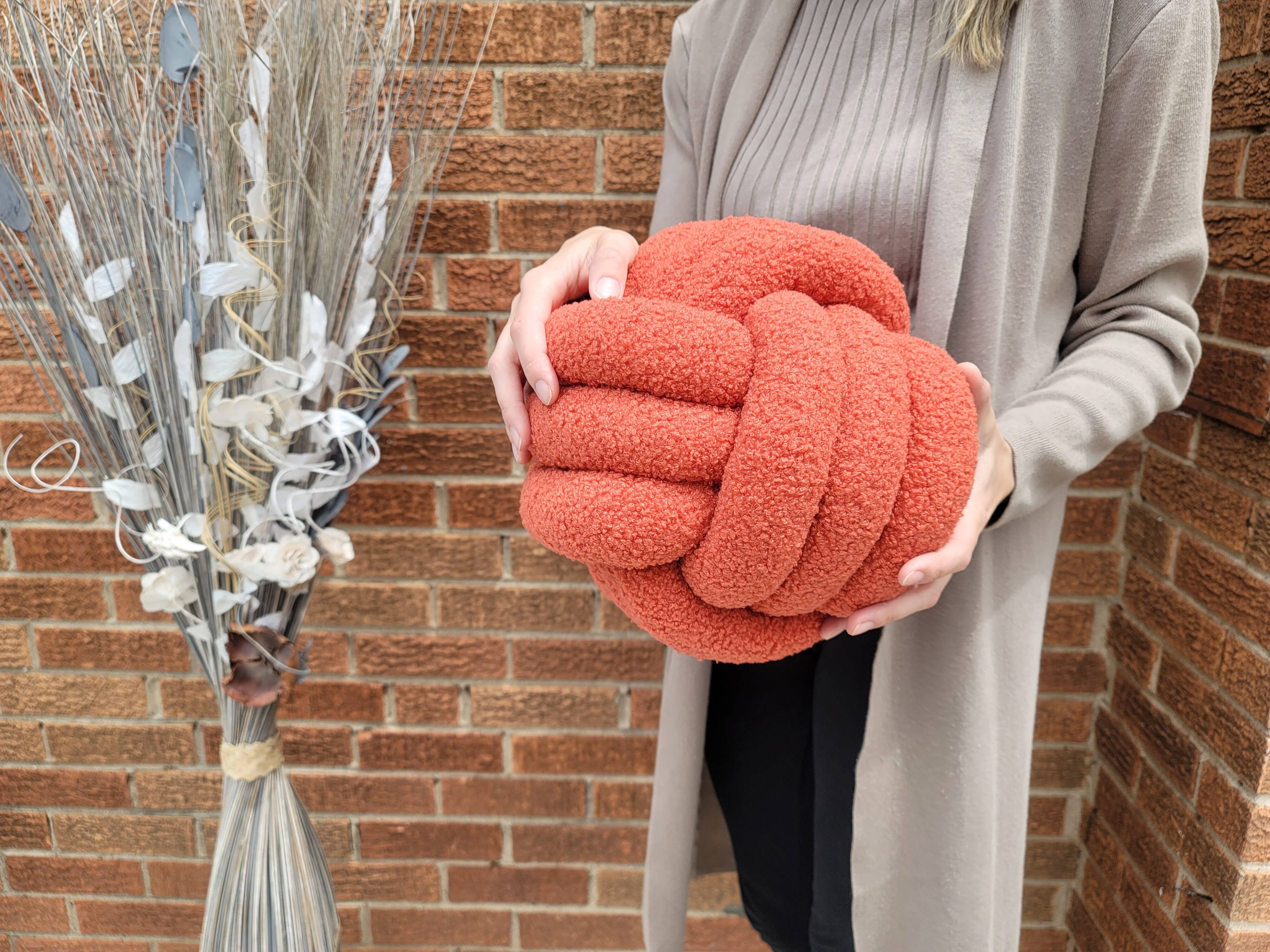 SUF Products LLC - Wholesale Throw/Decorative Pillow - Boucle Knot Pillows Soft and Cozy - Trendy Textured cushion1