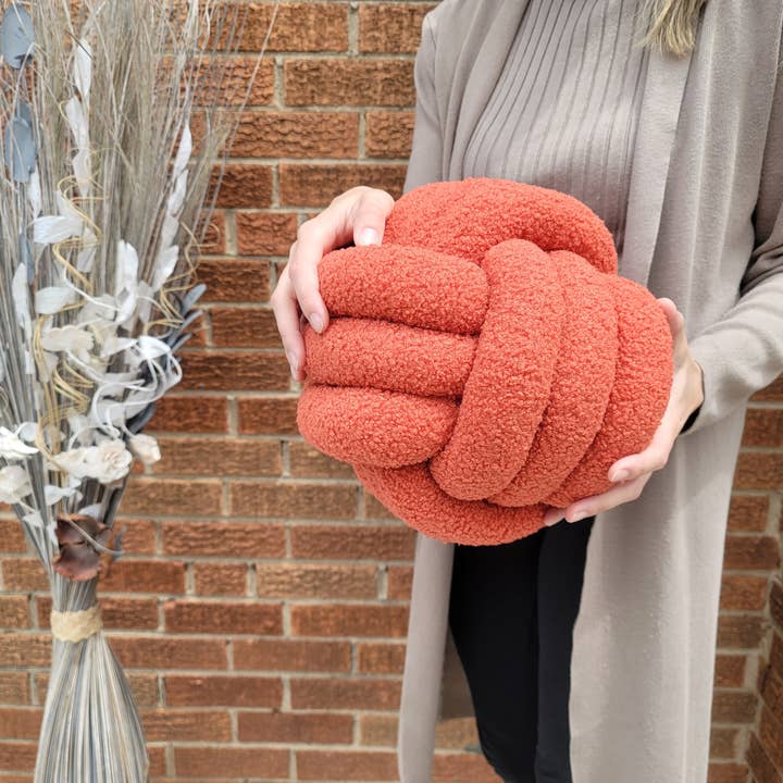 SUF Products LLC - Wholesale Throw/Decorative Pillow - Boucle Knot Pillows Soft and Cozy - Trendy Textured cushion1