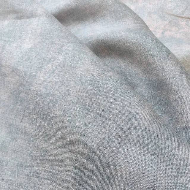 Tie dye linen print, sage/mauve - $29/yd for wholesale by Exquisite Fabrics