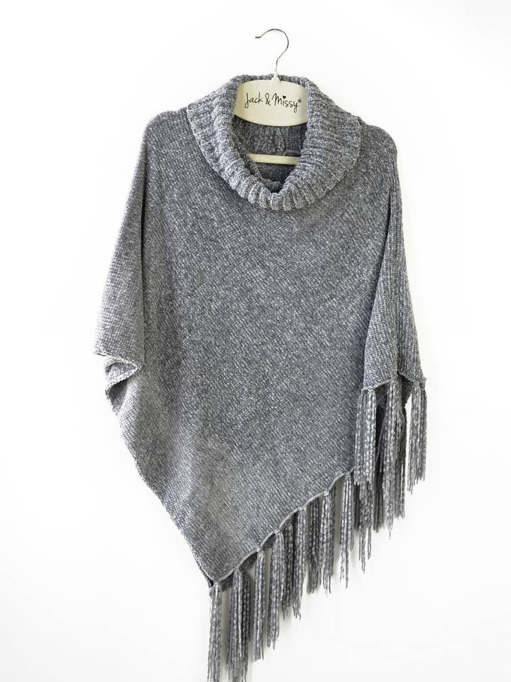 DM Merchandising - Wholesale Poncho - Women's - Britt's Knits Beyond Soft Chenille Poncho Open Stock