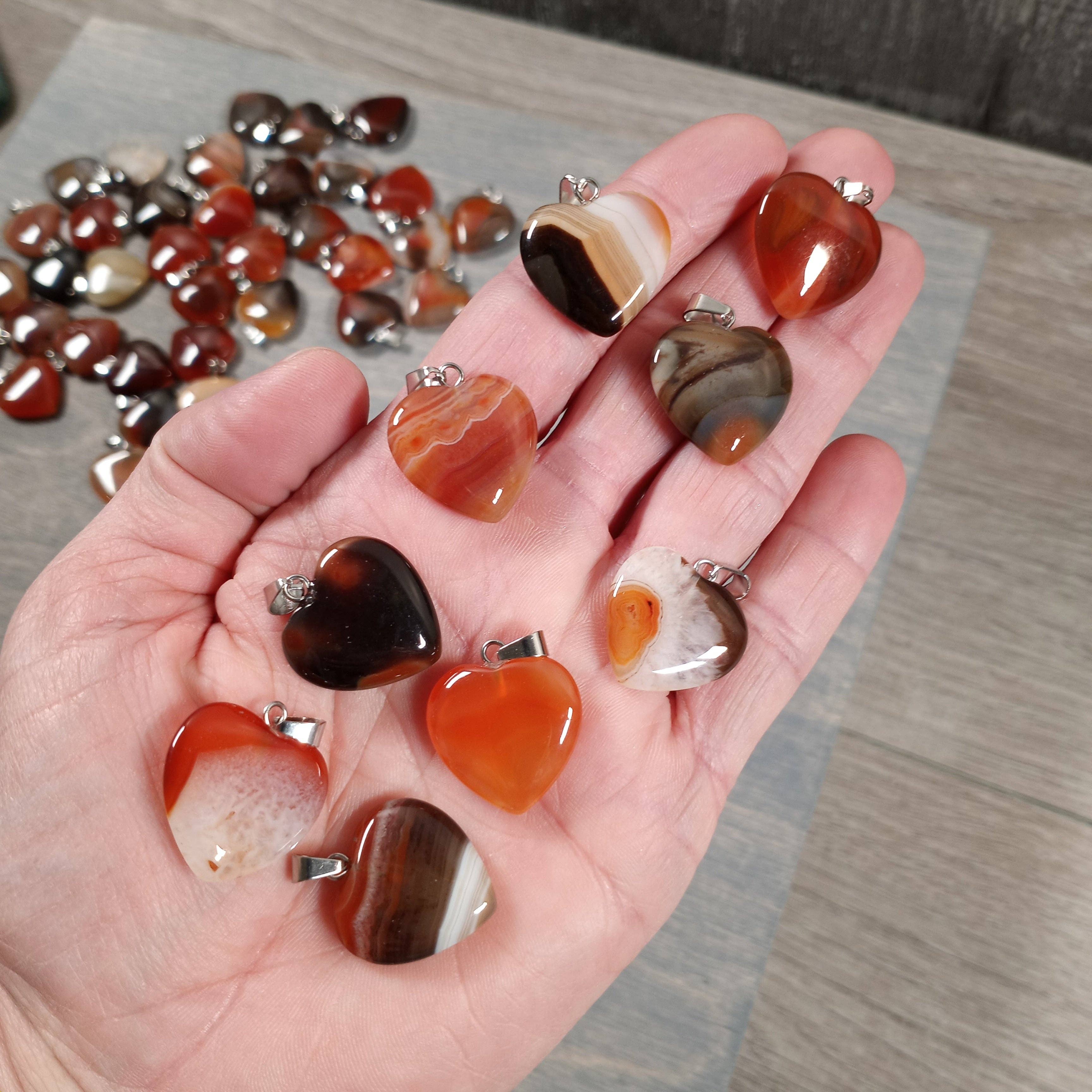 Keystone Crystals - Wholesale Individuele bedel/hanger - 20mm Edelsteen Hart Hangers – Groothandel Sieraden18