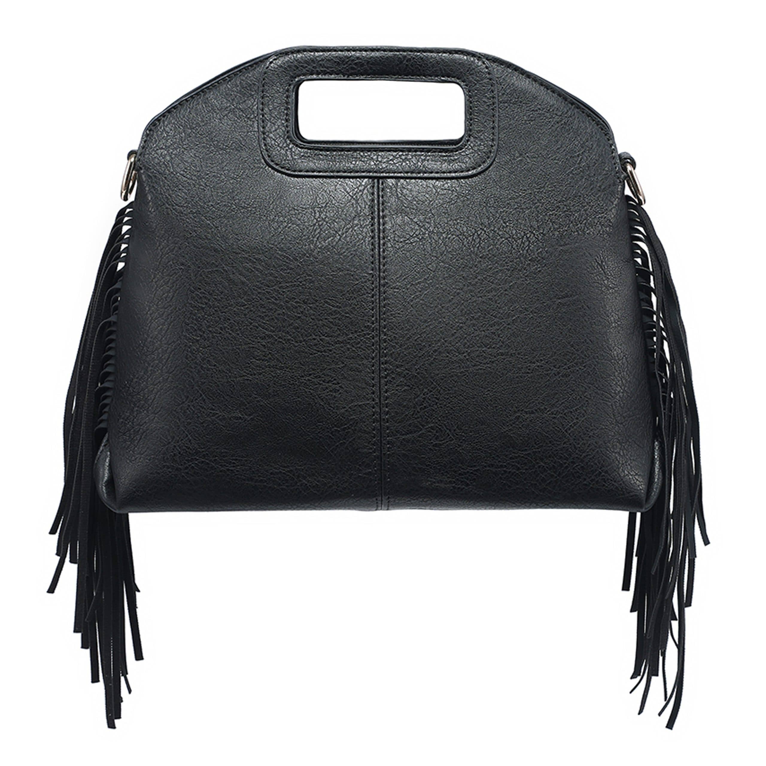 Ellas Trading – wholesale Crossbody bag – Women's – Trendy Crossbody Shoulder Bag Cutout Handle Fringe Tassel0