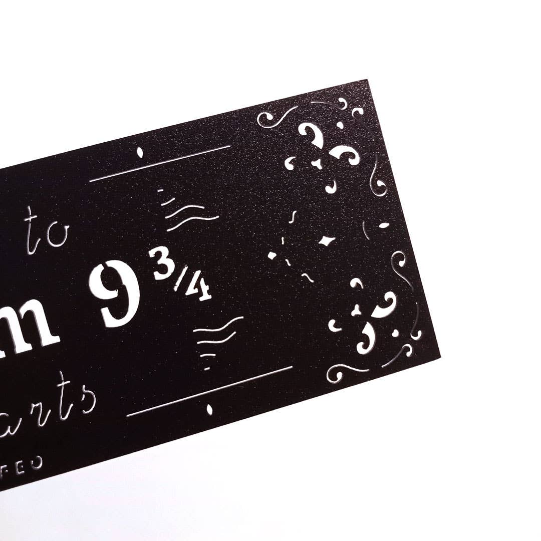 Perro Feo Workshop - Wholesale Bookmark - Harry Potter Ticket to Hogwarts Laser-Cut Bookmark4