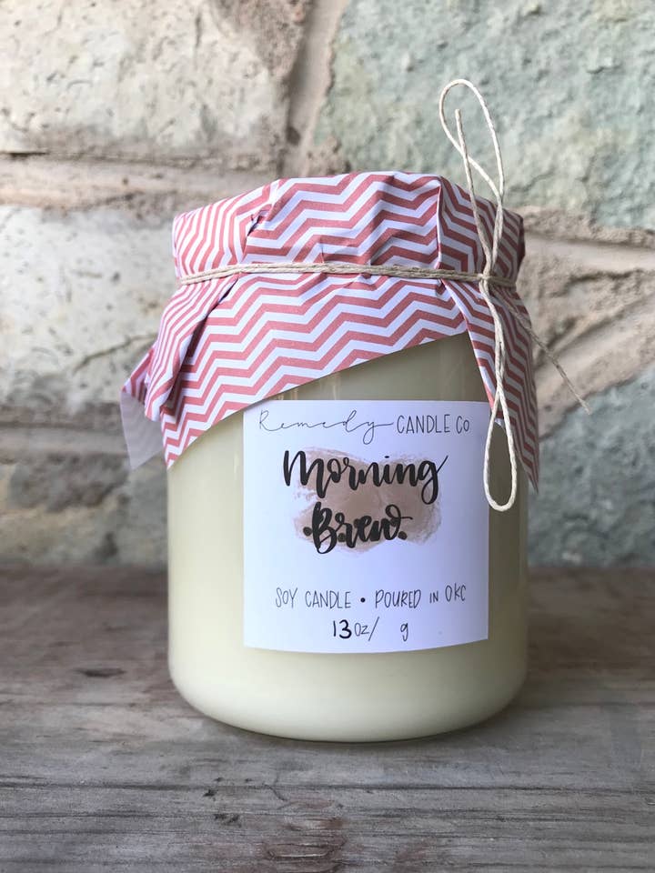 Morning Brew Soy Wax Candle for wholesale by Remedy Candle Co
