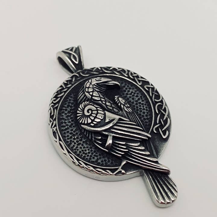 Viking Celtic Knot Crow Stainless Steel Pendant - MJ/MNP for wholesale on Faire1