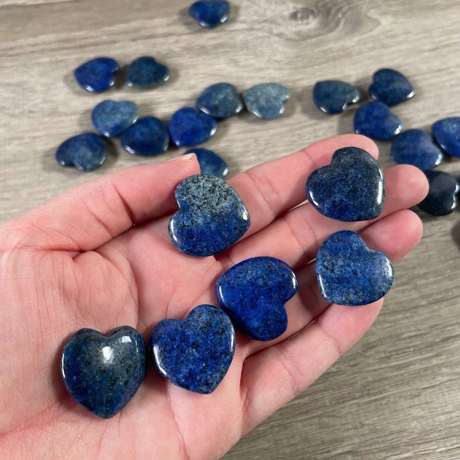 Keystone Crystals - Wholesale Spiritual Stone/Crystal - Gemstone Flat Heart Carvings 1-Inch  – Bulk Crystal Hearts6