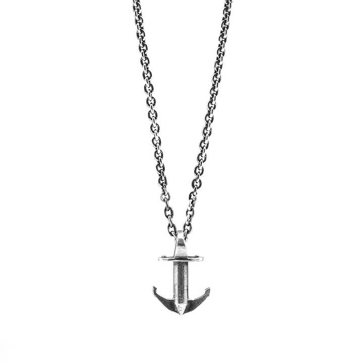 Mini Anchor Signature Silver Necklace Pendant for wholesale by ANCHOR & CREW