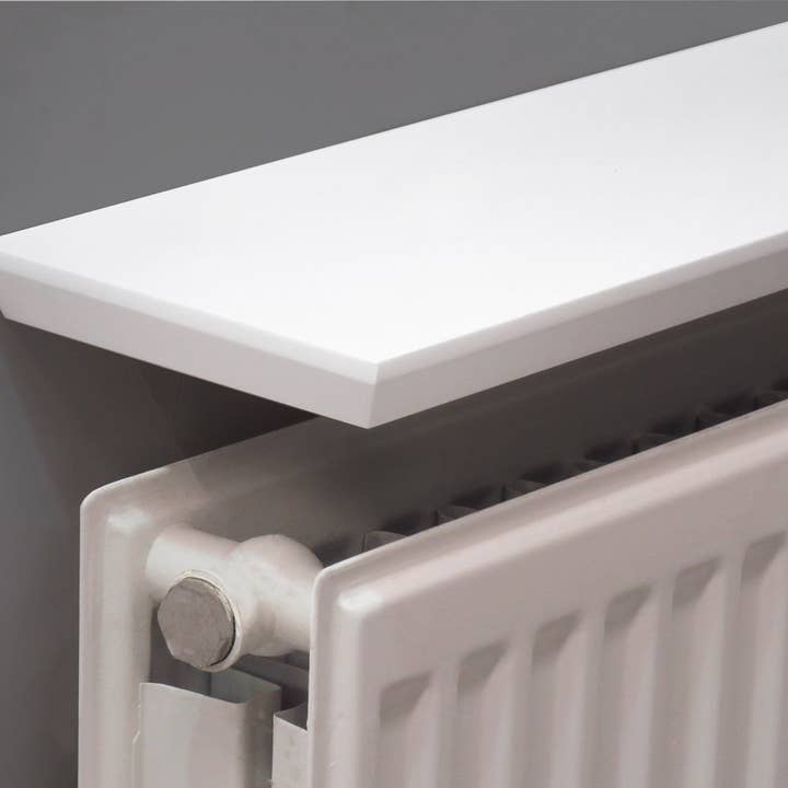 White Beveled Radiator Shelf 36x6x 1 Inch Thick 13 for wholesale by MASTERSHELF