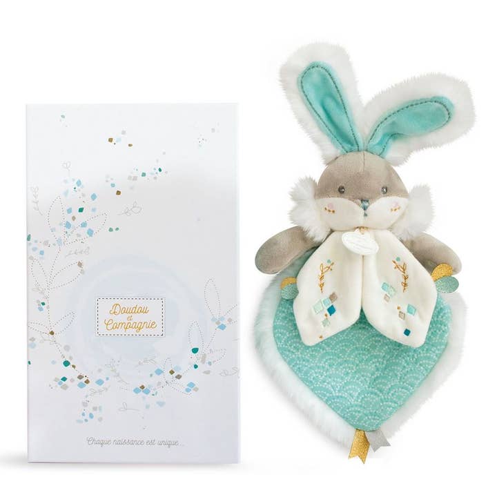 Doudou Et Compagnie - Wholesale Security/Cuddle Blanket - Baby - Sugar Bunny Sea Green Doudou1