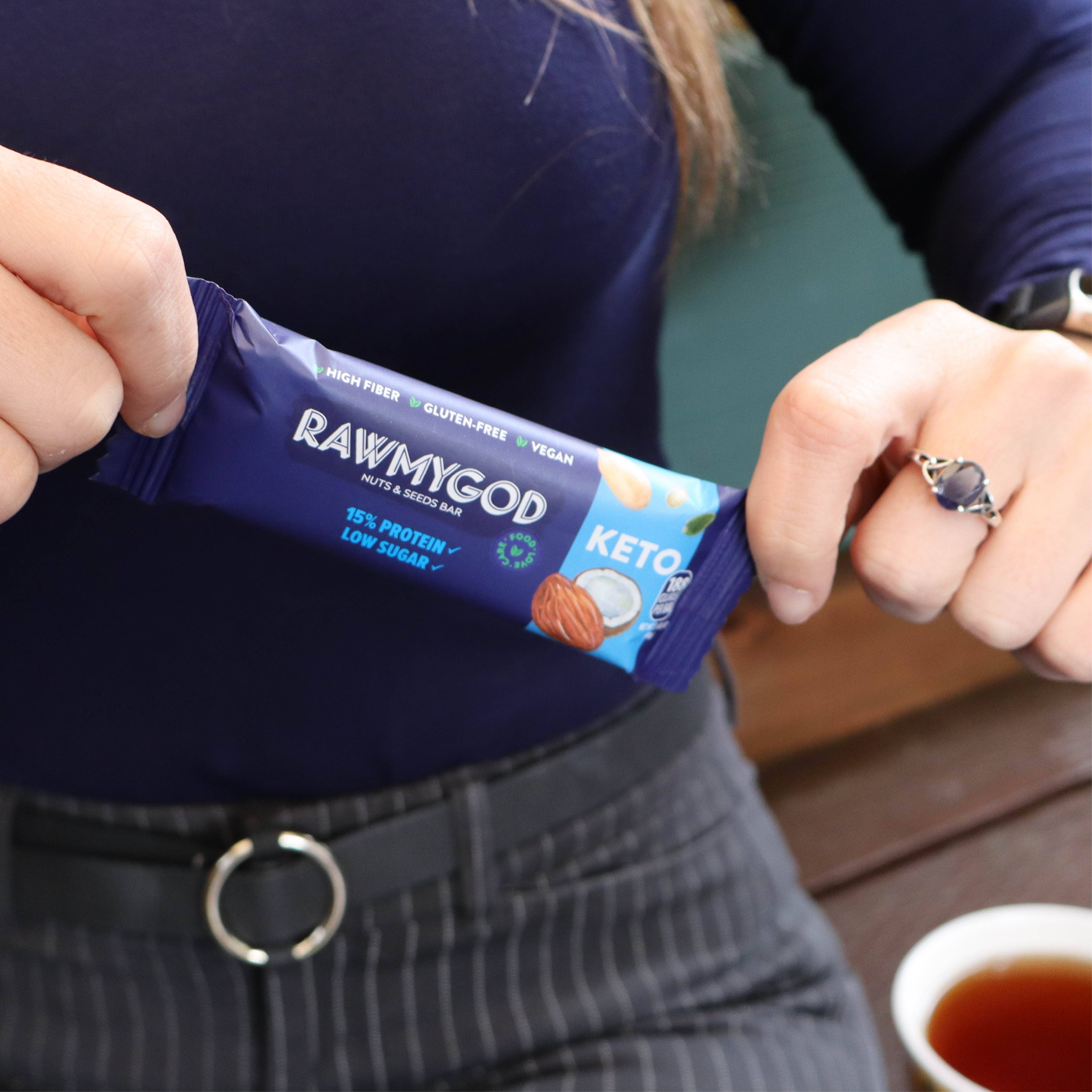 Wilton Mettler LLC - Wholesale Snack Bar - 
RAWMYGOD Nuts & Seeds Bar - Keto
3