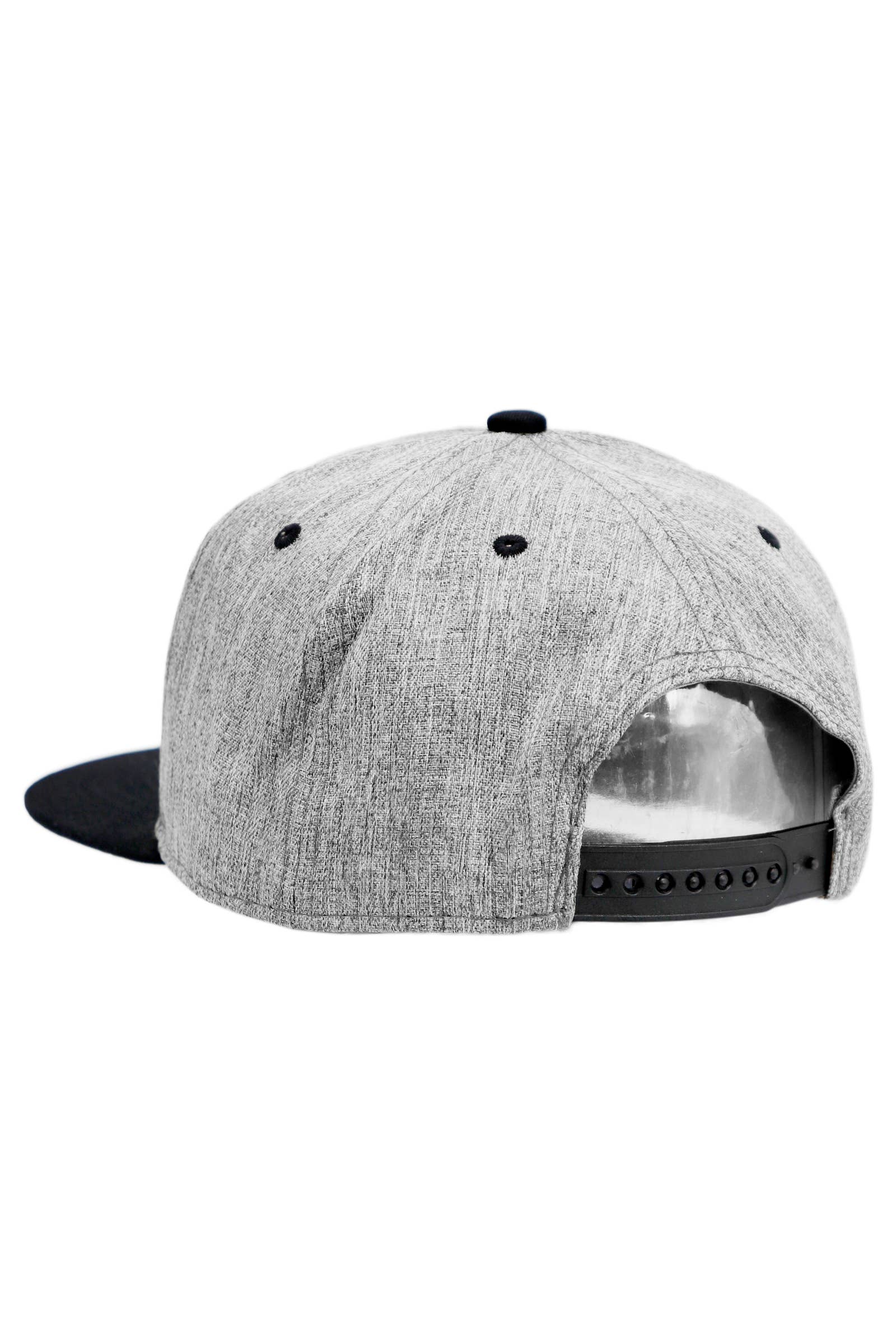 Cap Zone - Wholesale Flat Brim Cap - Unisex - Heathered Tweed Six Panel Flat Brim Snapback8