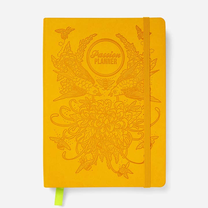 Daily Planner - Undated - Birds & Bees Yellow for wholesale by Passion Planner