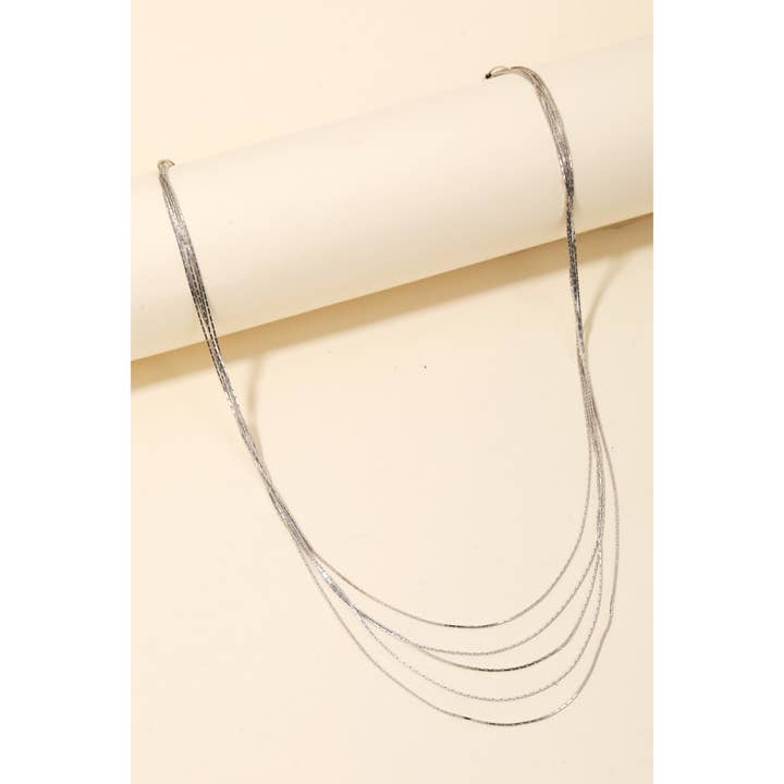 Anarchy Street - Wholesale Link & Chain Necklace - Layered Multi Dainty Chain Necklace