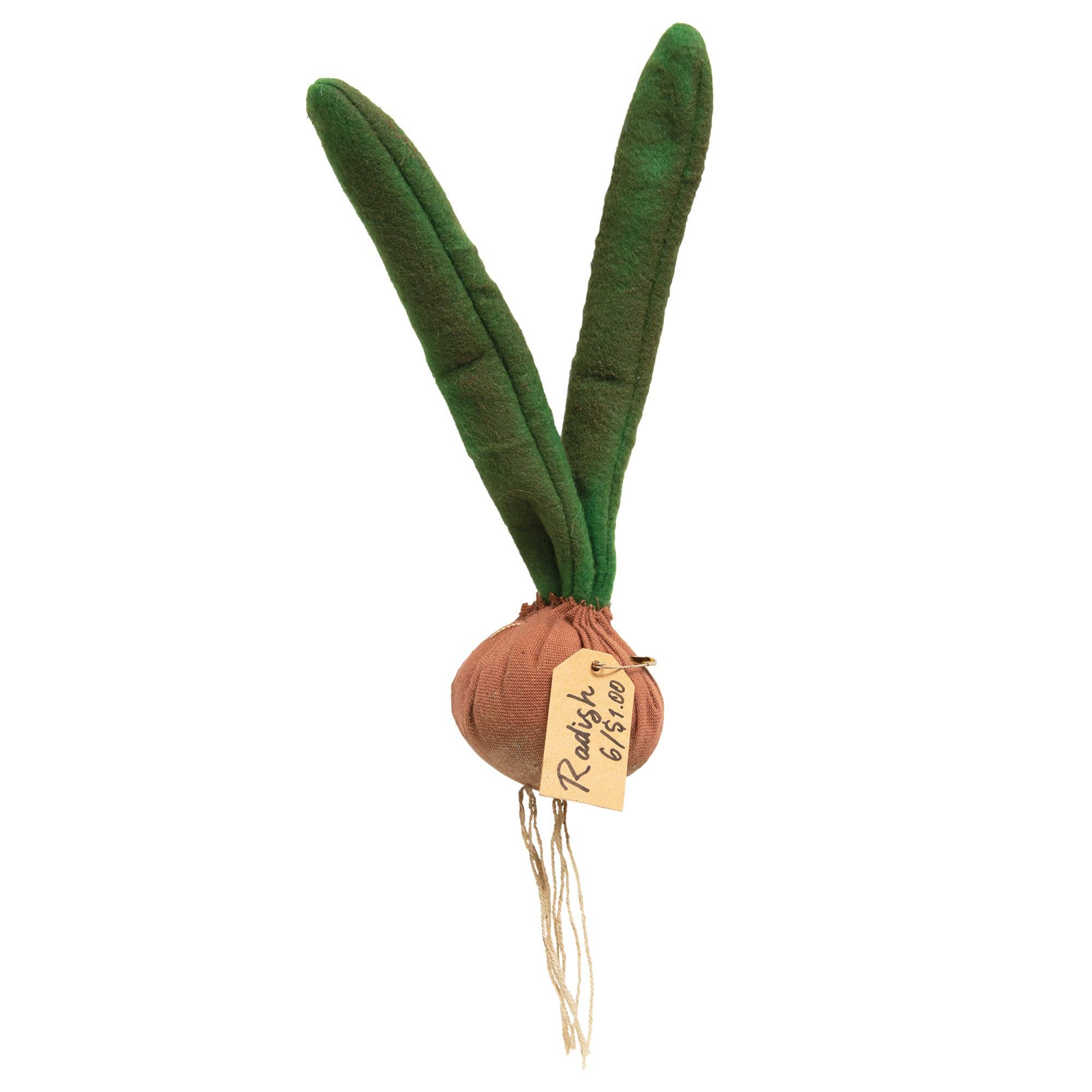 The Hearthside Collection - Venta al por mayor Artículo decorativo de mesa - Set de 3 Verduras de Tela: Lechuga, Rábano y Cebolla1