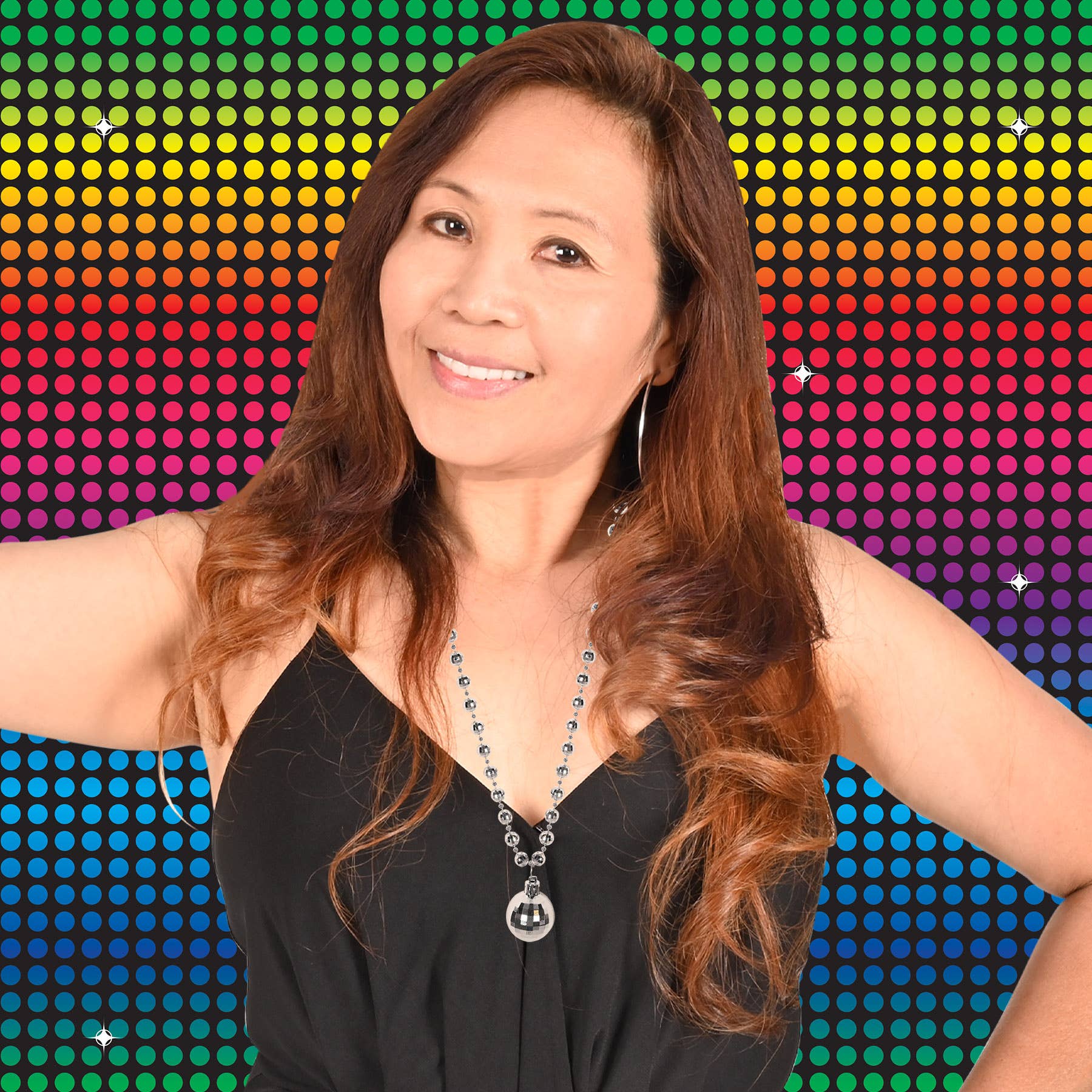 Beistle – wholesale Decal – Party decorations – 36" Disco Ball Beads w/Disco Ball Medallion2