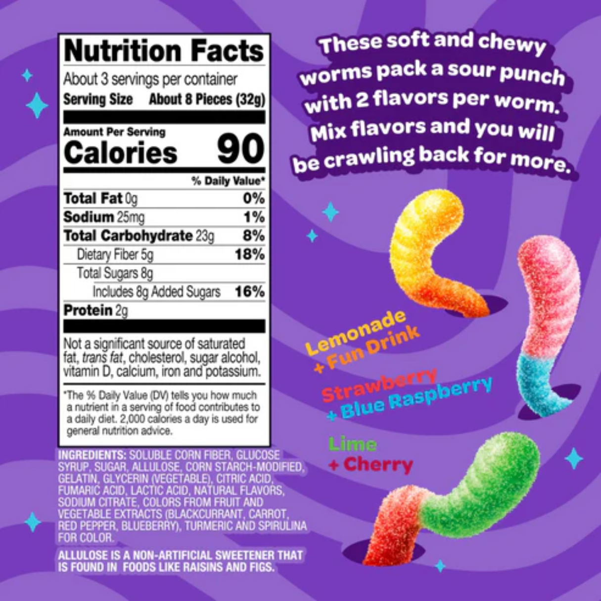 I Got Your Candy - Wholesale Gummy - Joyride Sour Gummy Worms Box 3.5oz - 10ct1