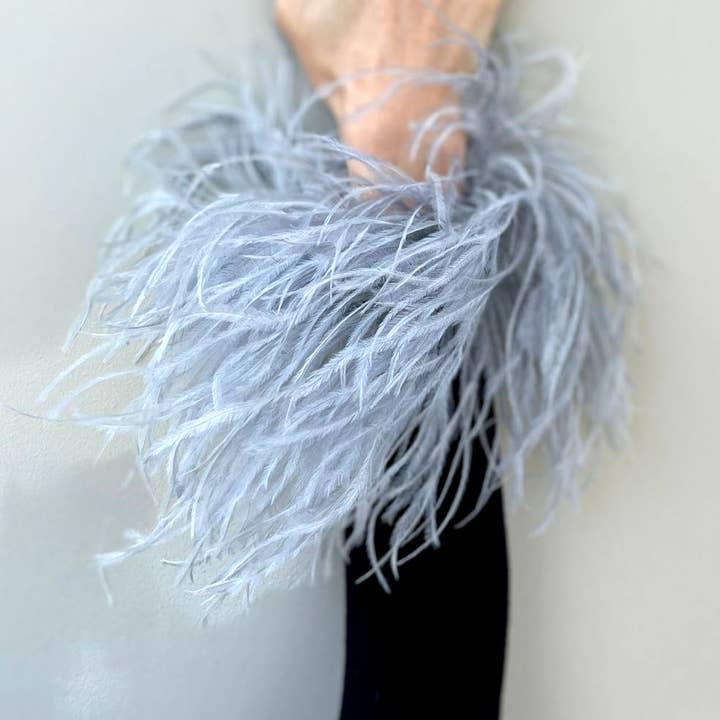 KOLUNTU - Wholesale Feathers - Detachable Ostrich Feather Cuffs / Feather Boa Neck Collar7