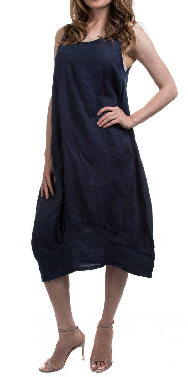 Gigi Moda - Wholesale Dress - Women's - Pure Linen Sleeveless Dress25