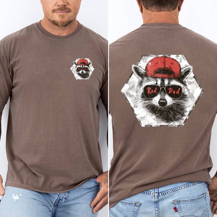 Refinery Number One LLC - Wholesale T-Shirt (Graphic) - Unisex - Rad Dad, Raccoon, Father's Day, Husband, Guy Gift T-Shirt2
