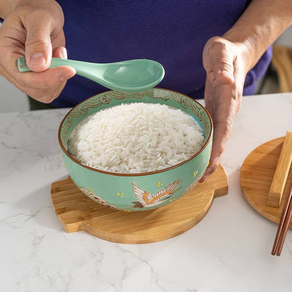 Urban Tokyo – wholesale Serveringsskål – Japansk kranskål med ätpinnar, sked, lock och underlägg