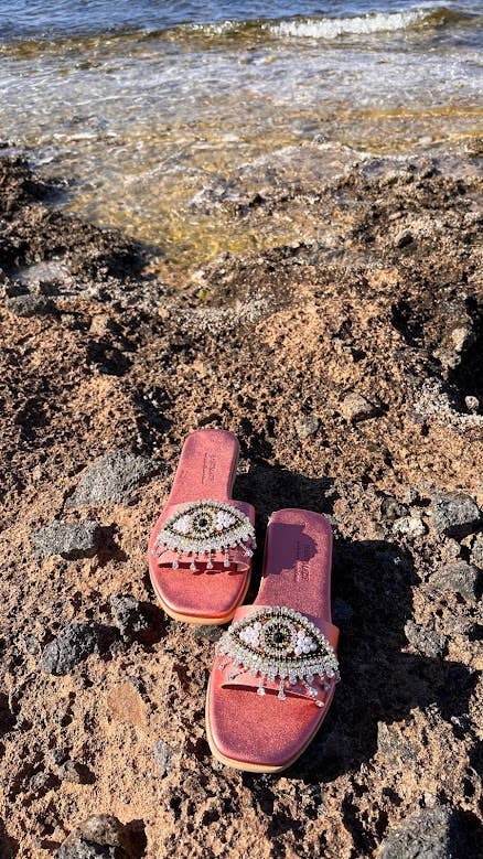 SIBYLLADELPHICA - Vente Sandales – femme - Sandales en cuir avec décoration œil protecteur "Crystalia"10