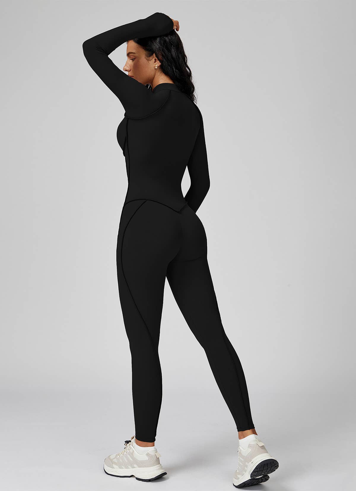 Crave by FW - Wholesale Unitard - Women's - Long Sleeve Zip Front Sport Jumpsuits One Yoga Rompers10