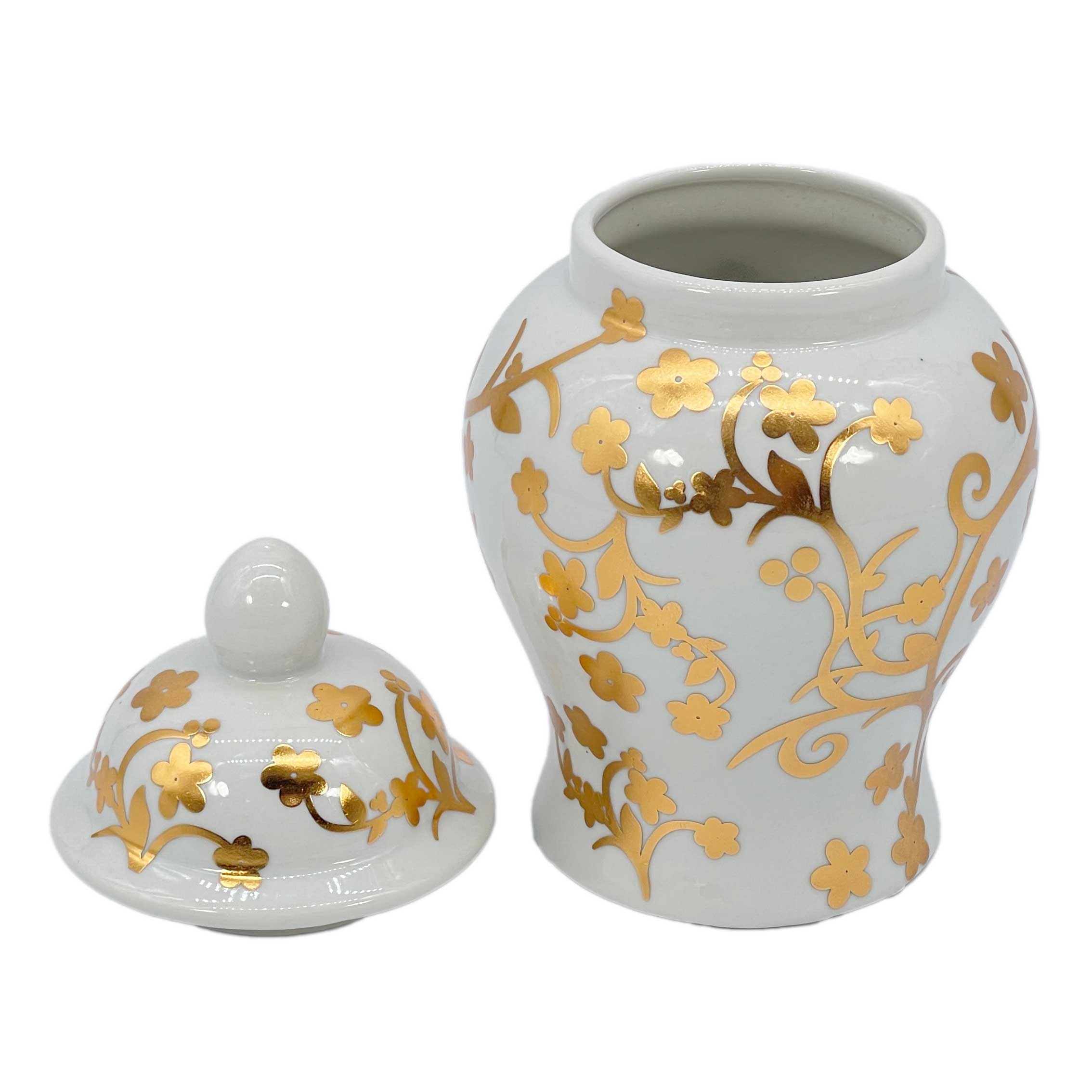 Galt International Company – wholesale Decorative jar – Small Chinoiserie Ceramic Decorative Tea & Ginger Jar 8"24