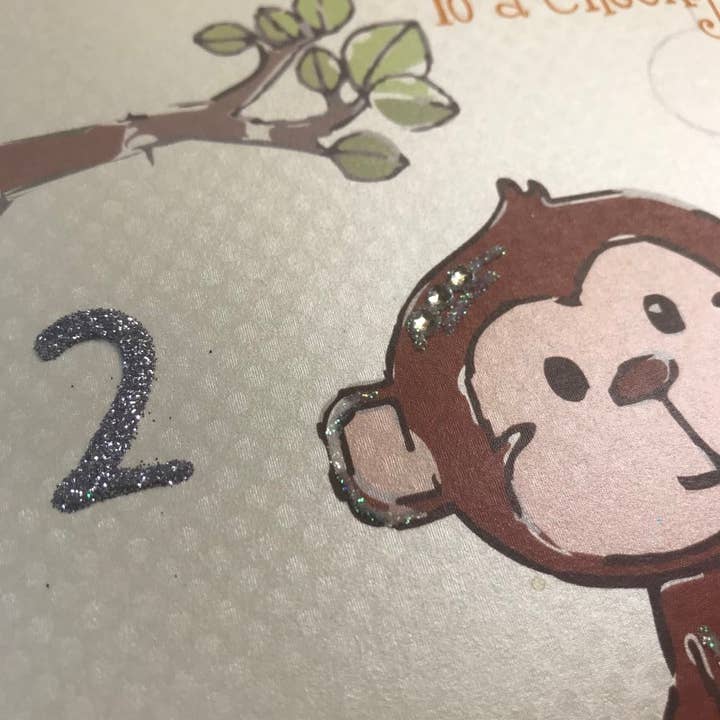 White Cotton Cards – wholesale Birthday card – Cheeky Monkey Brithday (GL216 - SALE)1