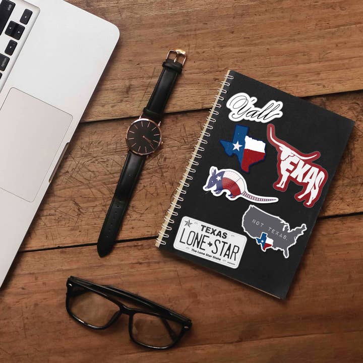 Sentinel Supply - Vente Autocollant - Feuille d'autocollants Texas - Ensemble de 6 autocollants drapeau TX avec crochet3