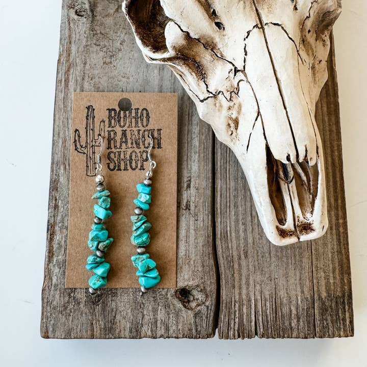 Boho Ranch Shop ā wholesale Dangle earrings ā Western Chip Stone Earrings EarringĀ 4