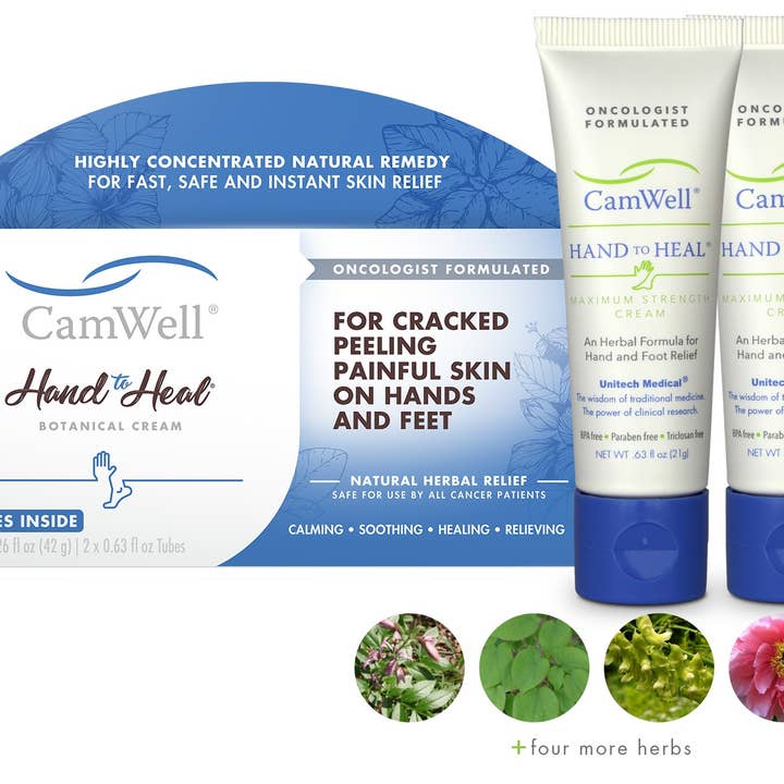 Natural CamWell Hand to Heal for Chemo hands and Foot Care for wholesale by Unitech Medical, the maker of natural CamWell