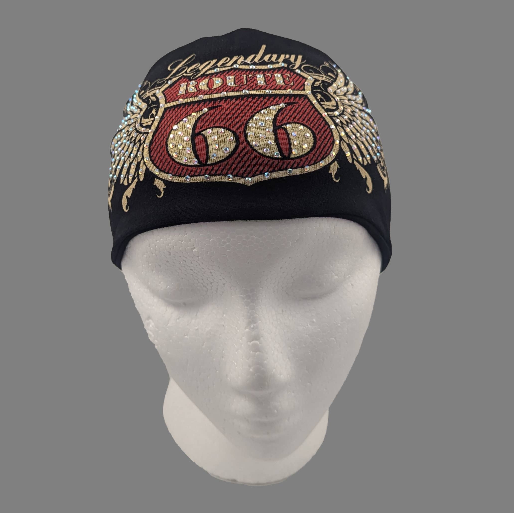 HW146R - Route 66 Wings Head Wrap for wholesale by Gem City Attire