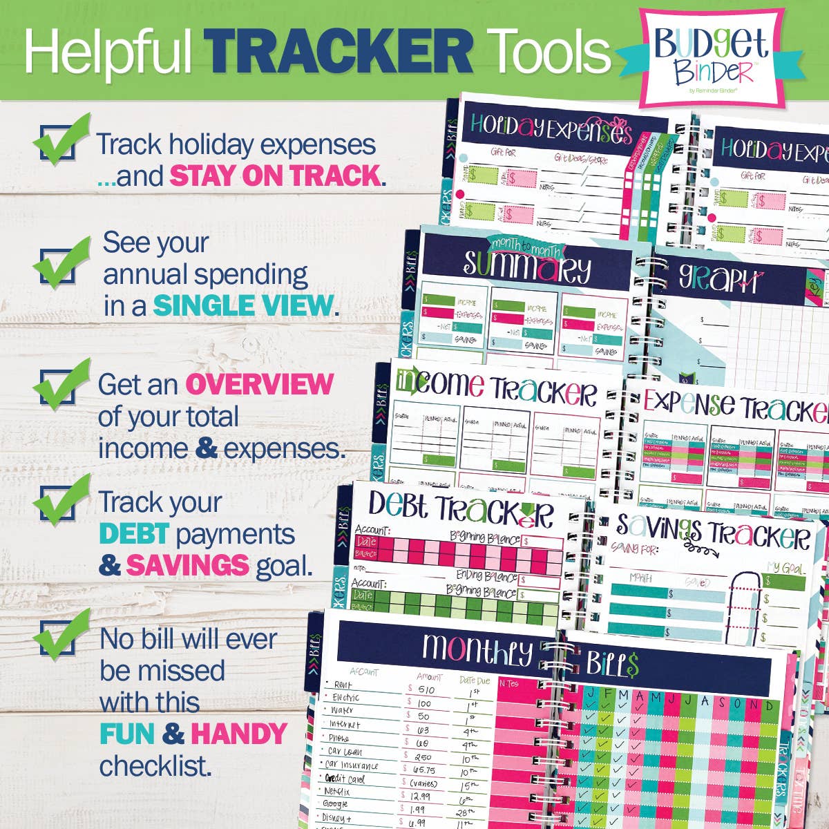 Denise Albright® - Wholesale Planner - Budget Binder™ Bill Tracker Financial Planner | Pack of 620