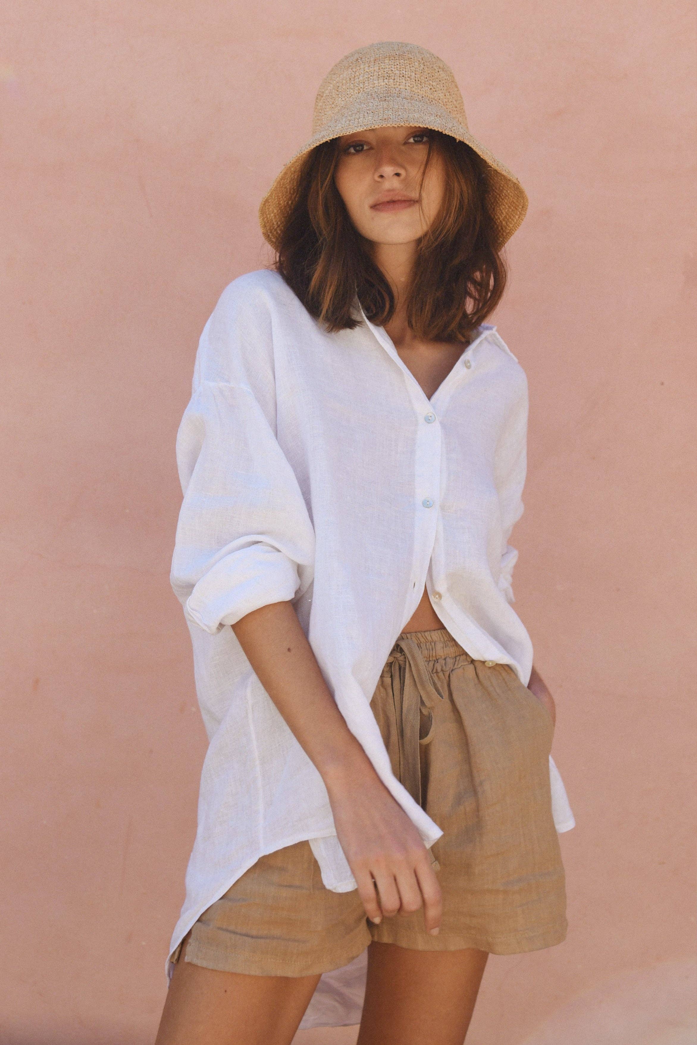 Beachwood The Label - Wholesale Button Down Shirt - Women's - The Palma Shirt // Blanco2