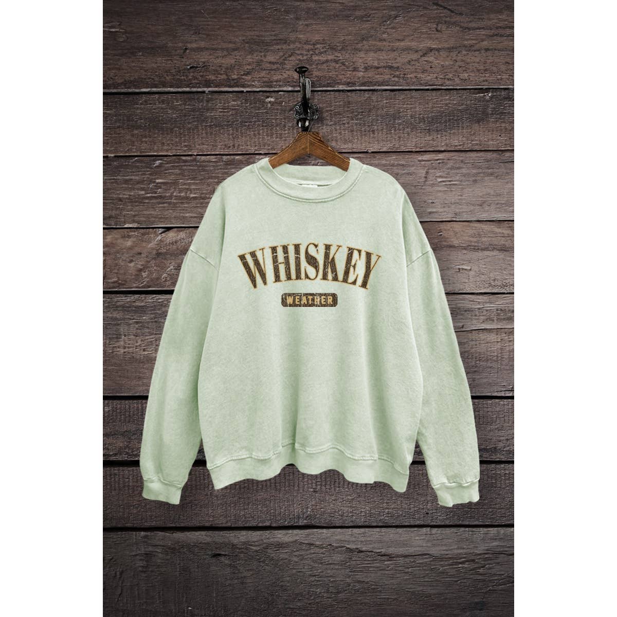 VINTAGE POINT USA – wholesale Graphic sweatshirt – Women’s – WHISKEY WEATHER GRAPHIC MINERAL WASH SWEATSHIRT9