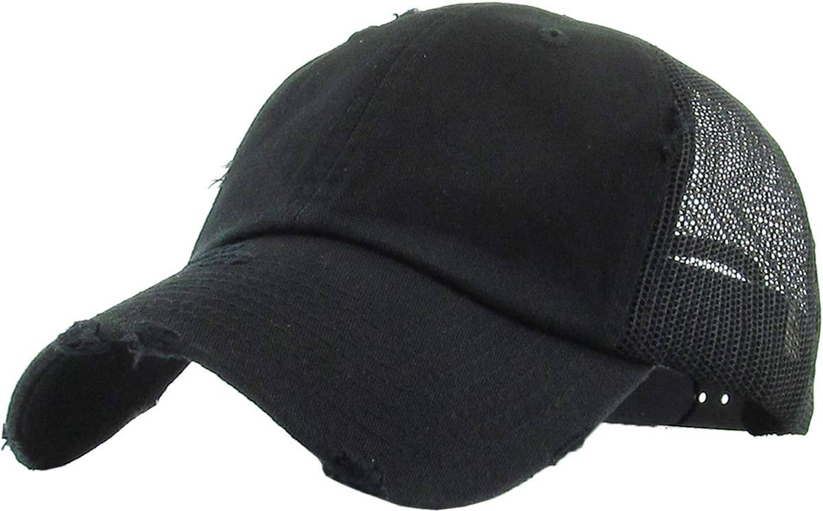 KBETHOS – Großhandel Basecap – Unisex – Vintage-Trucker-Cap mit Mesh-Einsätzen0