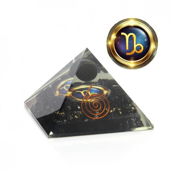 UniArt - Wholesale Spiritual Stone/Crystal - Orgonite pyramid with zodiac symbol9
