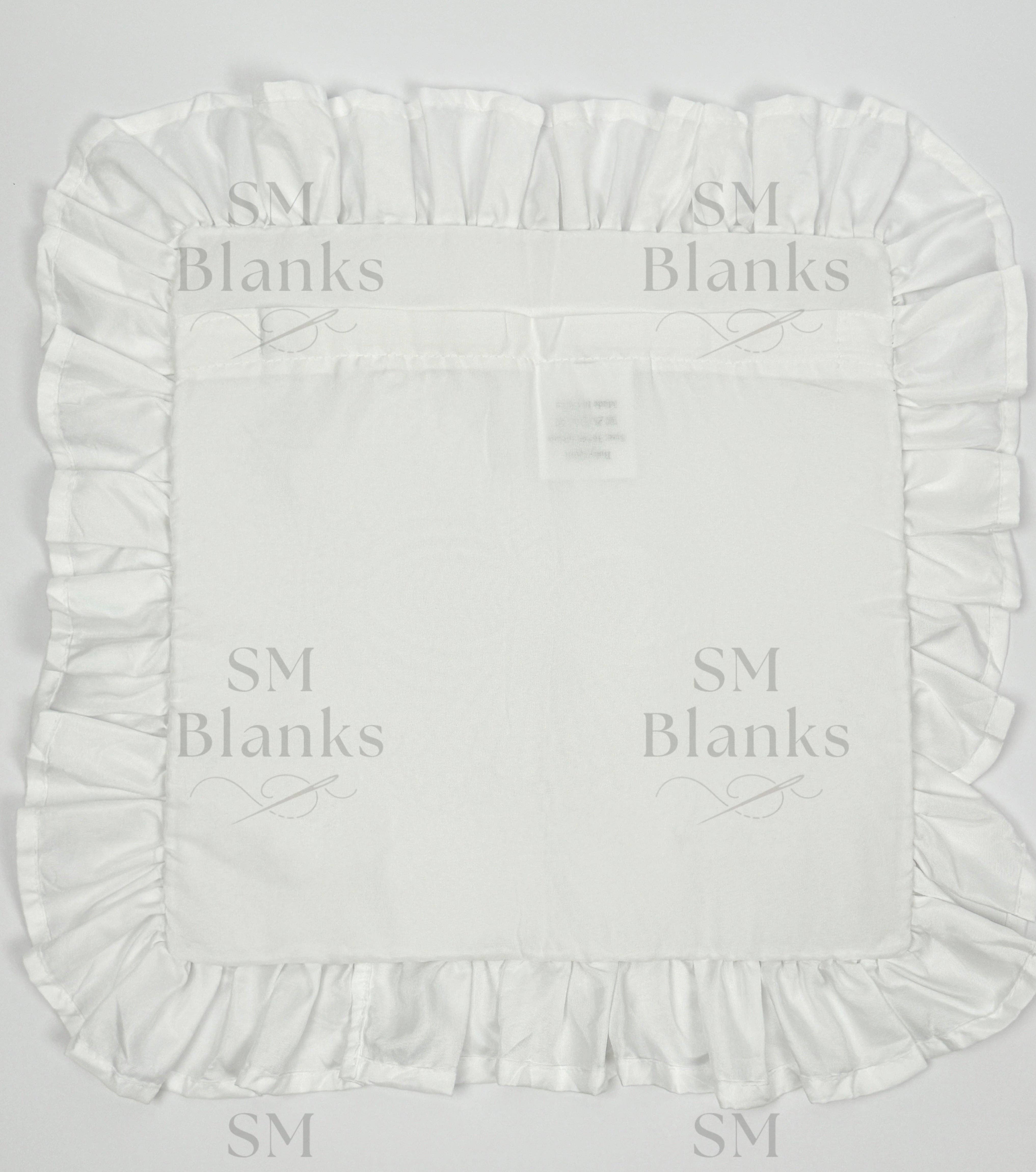 SM Blanks - Wholesale Bedding Pillowcase/Sham - White Ruffle Heirloom Pillow Sham2