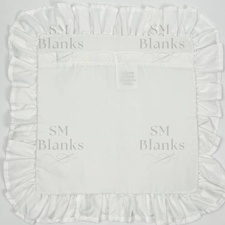 SM Blanks - Wholesale Bedding Pillowcase/Sham - White Ruffle Heirloom Pillow Sham2