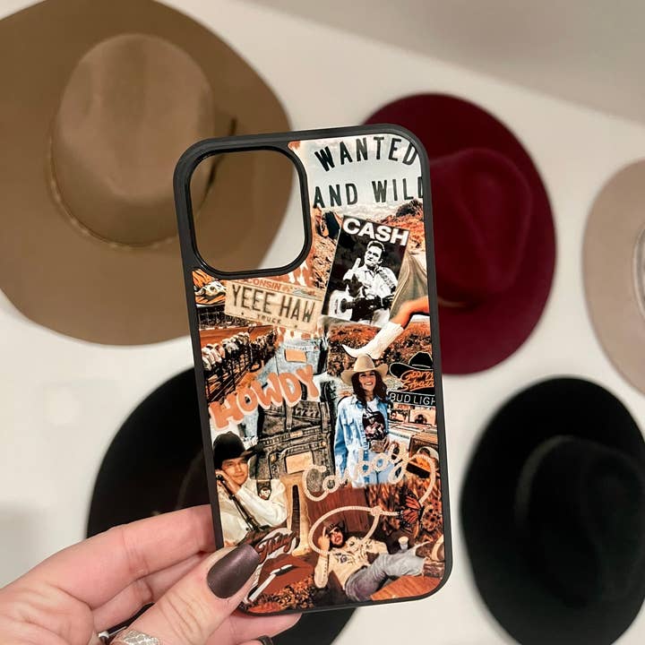Cowboy-Collage-Telefon-Kasten für den Großhandel von The Hive Boutique Wholesale