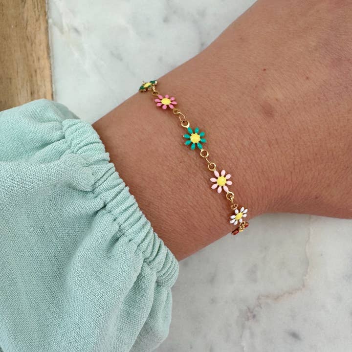 Buntes Armband mit Blumen, Kinderschmuck für den Großhandel von Laalee Jewelry