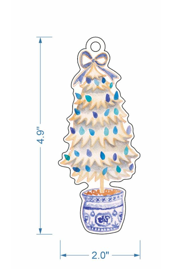 MALWEST design – wholesale Ornament – Vintage White Christmas Tree Acrylic Ornament 1