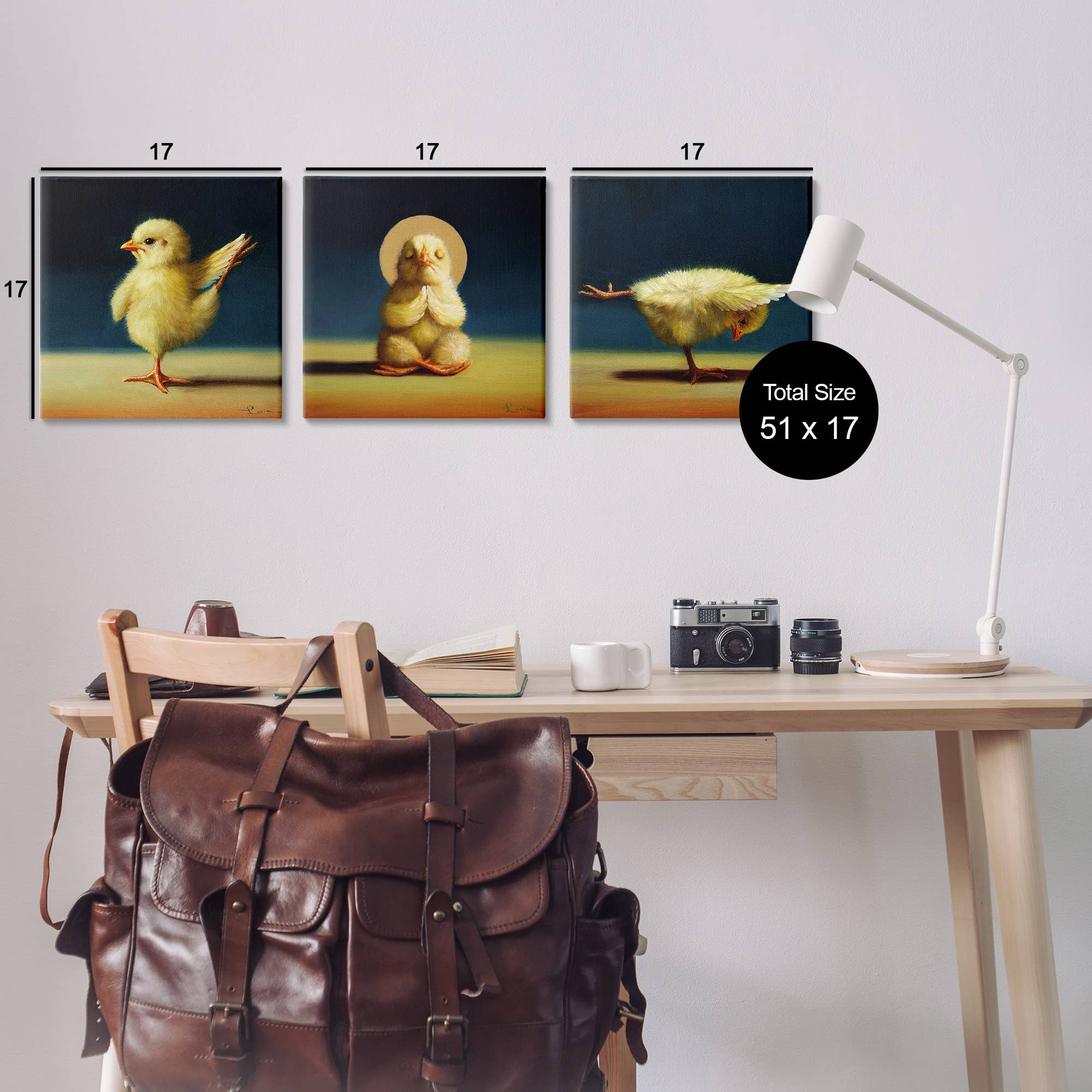 Stupell Industries - Wholesale Wall art set - Yoga Chick Trio Stretching Poses 3pc Canvas Set2