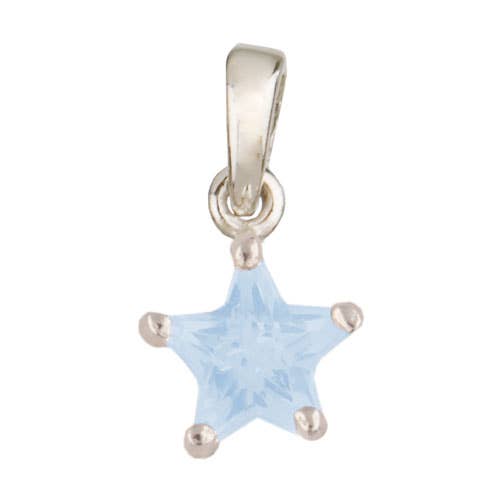 Hanglamp ster blauw kristal 925 zilver voor wholesale door Janusch