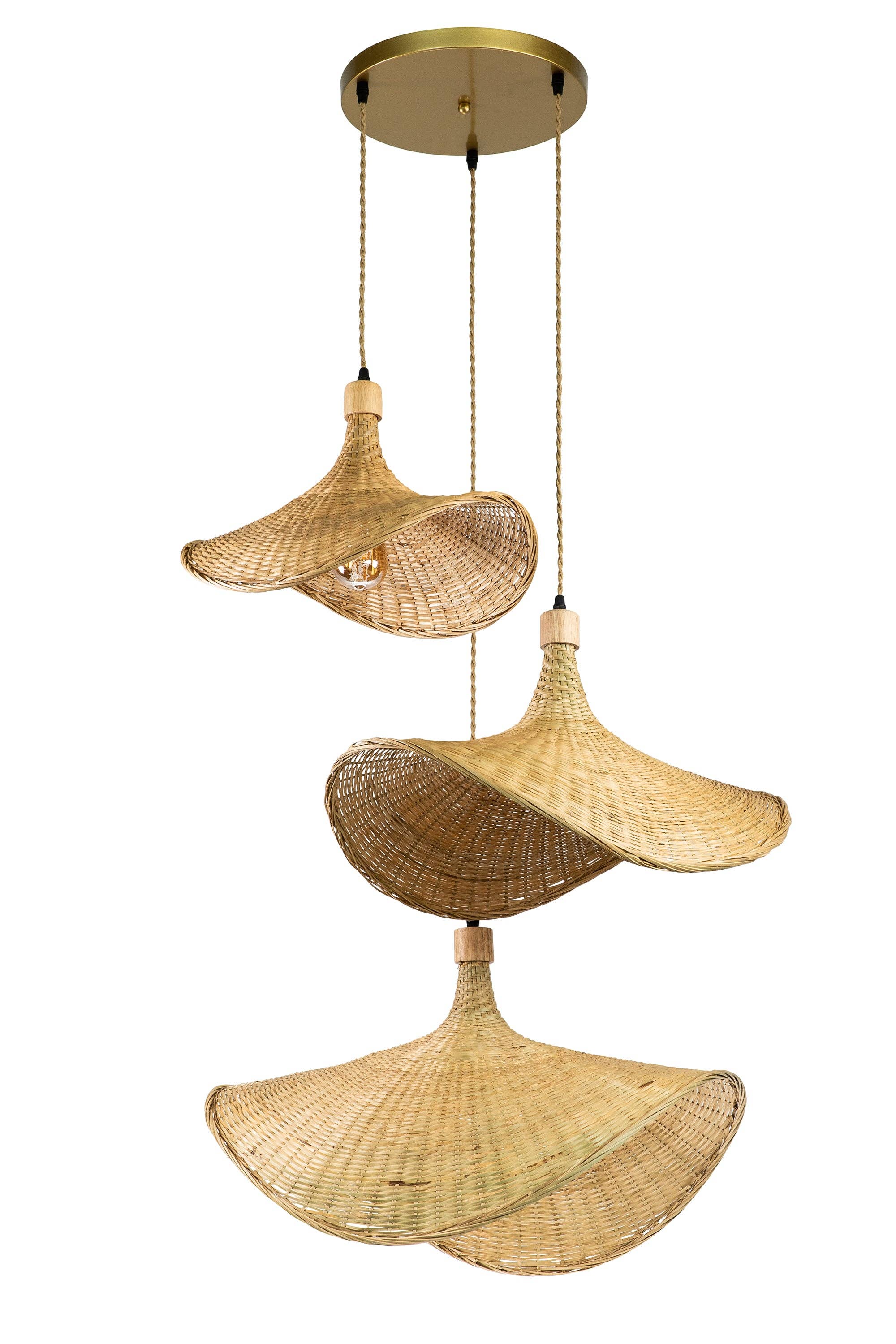 ELE Light & Decor - Wholesale Chandelier/Hanging Light - Three Lights Unique Rattan Pendant Light5