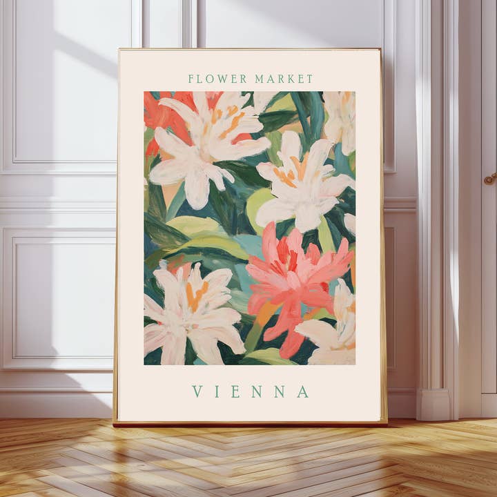 Impressão de Arte Mercado de Flores Viena por atacado de Kumo Art Prints