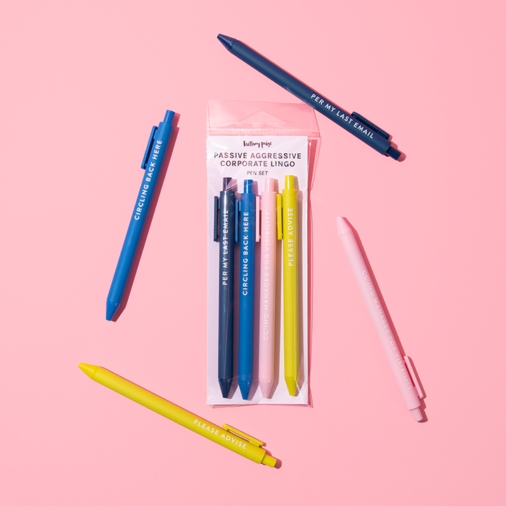 Brittany Paige – wholesale Pen – Passive Aggressive Corporate Lingo Jotter Pen Set3