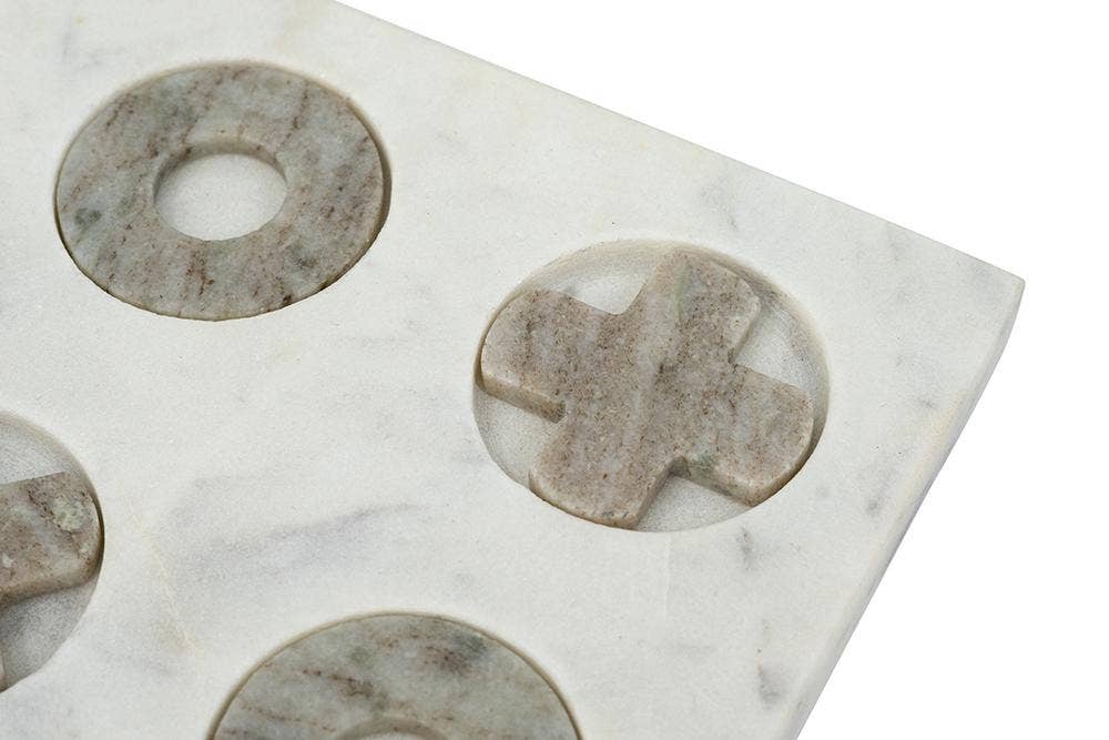 A&B Home Group Inc. - Vendita all'ingrosso Decorazioni da tavolo - Set Tris in Marmo Bianco 9x9" con Pezzi Grigi3