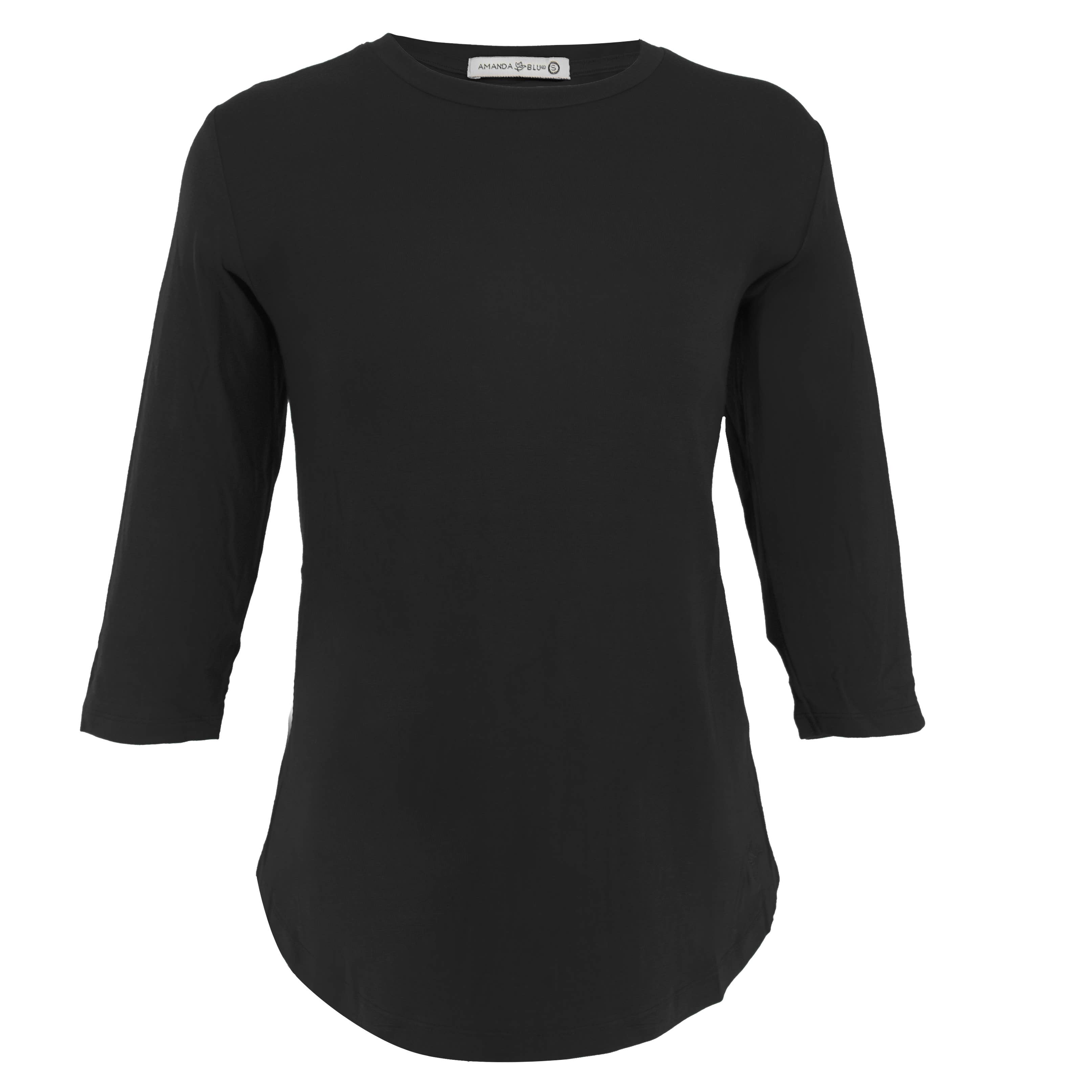 Amanda Blu - Vente T-shirt – femme - T-shirts à manches 3/4 | 10 options de couleur | Collection Luxe Tees0