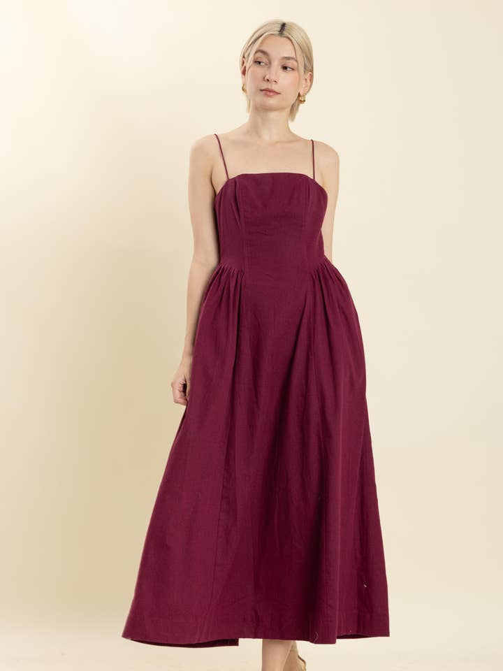 AD2295 - BONED BODICE MIDI DRESS for wholesale by Aureum